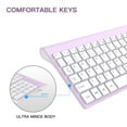 thumbnail image 3 of Wireless Keyboard and Mouse Combo, Cimetech Quiet Keyboard and Adjustable DPI Mouse Set, 2.4GHz USB Ultra Slim Silent Computer Keyboard and Mouse for Laptop, PC, Notebook, Desktop-Purple, 3 of 7