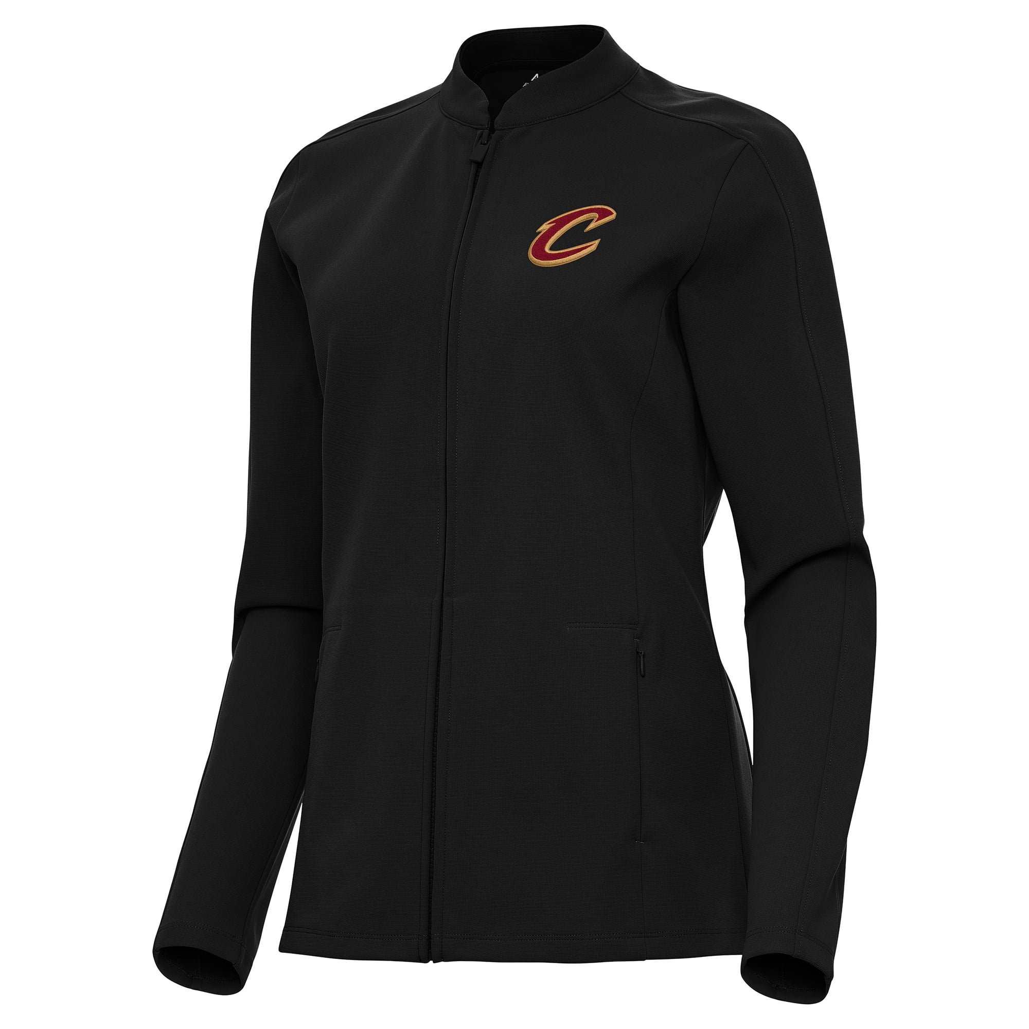 Women's Antigua Black Cleveland Cavaliers Regard Full-Zip Jacket