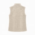 thumbnail image 3 of Vixolx Womens Cropped Sherpa Fleece Vest Stand Collar Full Zip Teddy Sleeveless Jacket Winter Warm Outerwear with Pockets, 3 of 8