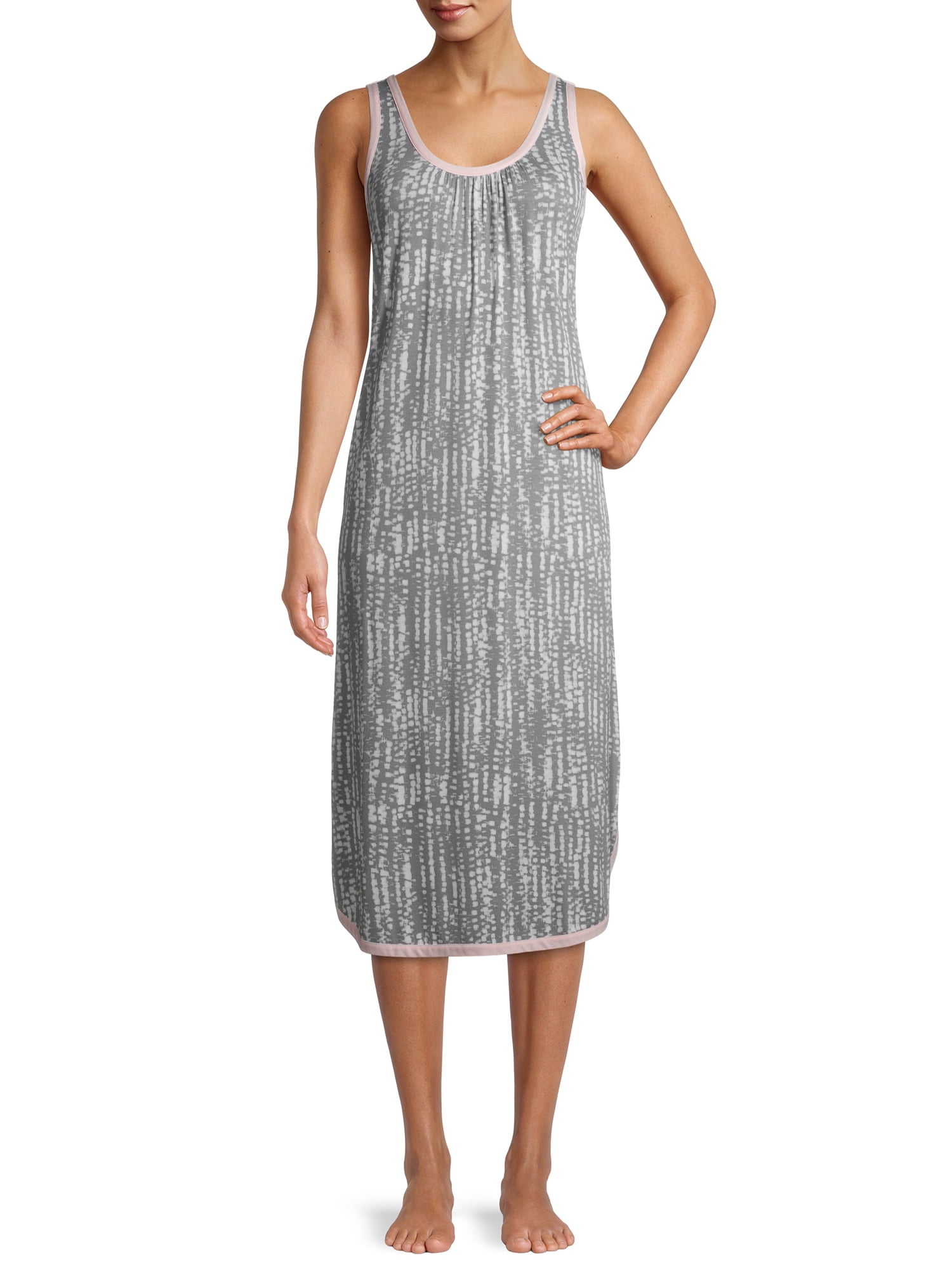 Secret Treasures Sleeveless Scoop Neck Knit Midi Nightgown (Women's and Women's Plus) 1 Pack