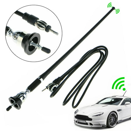 EEEKit Universal 16Inch Car Stereo Auto Roof Fender Radio Signal Antenna Fm Am Wing Mount Aerial, Extendable Replacement
