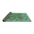 thumbnail image 2 of Ahgly Company Indoor Rectangle Oriental Turquoise Blue Industrial Area Rugs, 8' x 10', 2 of 4