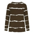 thumbnail image 5 of Babysbule Tops for Women Women's Casual Striped Sweatshirts Thermal Crewneck Long Sleeve T-Shirts Loose, 5 of 6