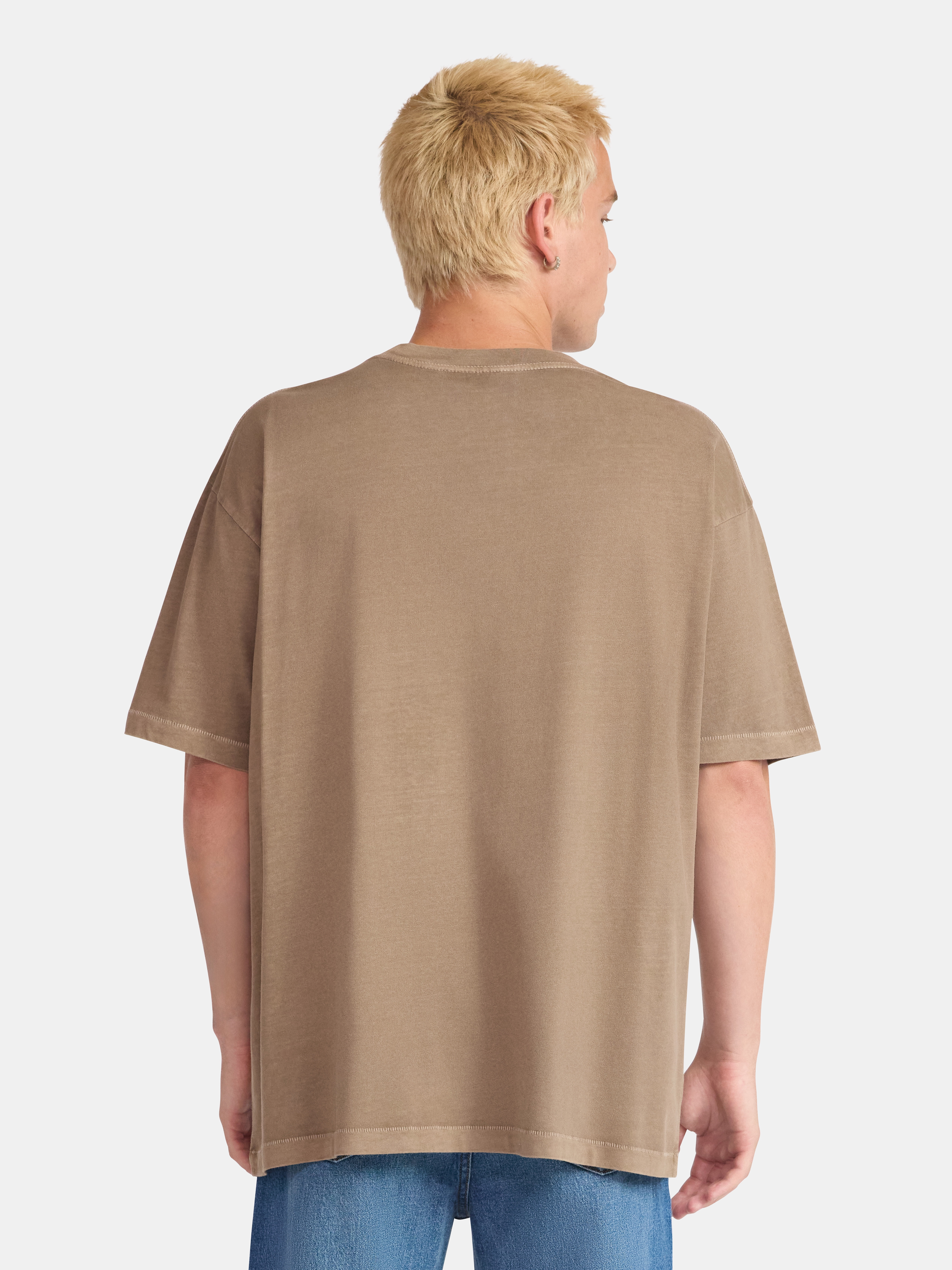 No Boundaries All Gender Cotton Oversized Short Sleeve Tee, Men's and Big Men's