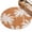 Terracotta, White, Cream, variant on Round Area Rugs for Living Room,Tropical Trees Coral Red Burlap 3ft Washable Rug with Non-Slip Backing Indoor Carpet,Summer Coconut Tree Silhouette Soft Floor Mat for Bedroom Nursery Office Decor