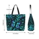 thumbnail image 5 of Balery Blue Floral with Butterflies Bolsa Tote Estilo Estético con Cremalleras, Bolsa de Hombro, Bolsa de Compras Grande y Plegable, 5 of 8