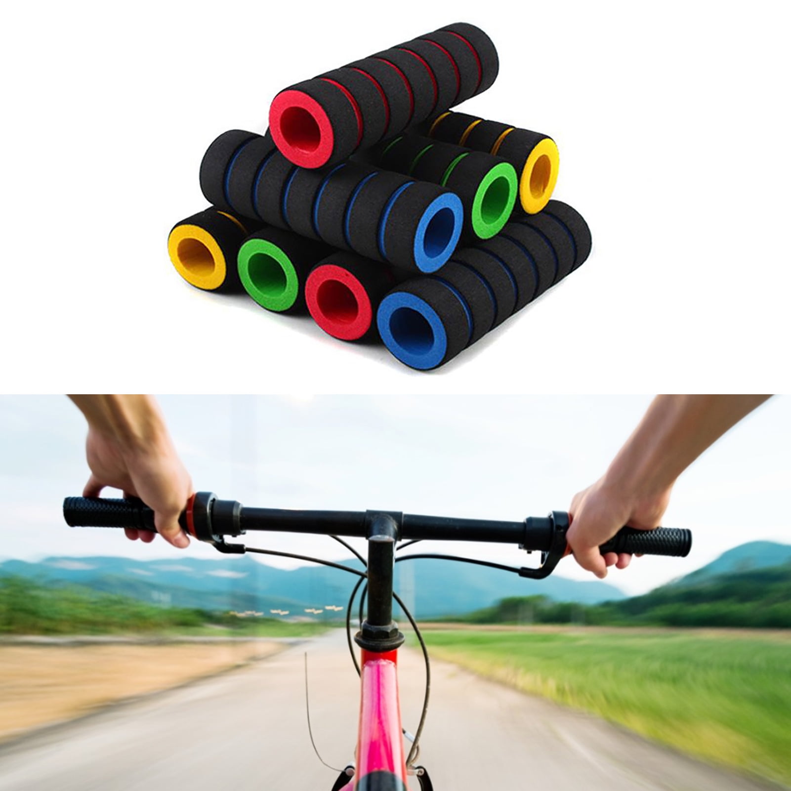 Bicycle Handle Grips Bicycle Smooth Rough Sponge Tube Foam