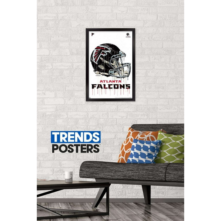 Trends International NFL Seattle Seahawks - Drip Helmet 20 Wall Poster,  14.725 x 22.375, Black Framed Version