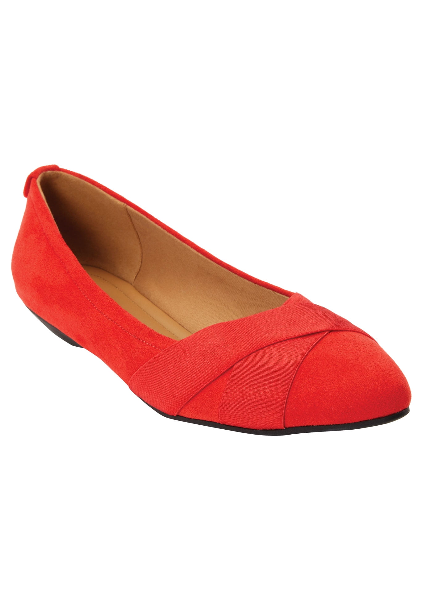 red flat shoes wide width