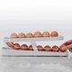 thumbnail image 2 of Soporte para huevos para refrigerador, contenedor de almacenamiento de huevos que se enrolla automáticamente, soporte para huevos de plástico de 2 niveles, bandeja para huevos que ahorra esp, 2 of 5