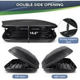 thumbnail image 4 of Historyli 12 Cubic Feet Hard Shell Top Mount Carrier, Rooftop Cargo Box Carrier, Dual-Side Opening, Universal Fit for Cars & SUVs, Waterproof ABS Material with Secure Straps & Keys, 4 of 7