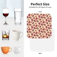 thumbnail image 6 of Lsque Sea Shells Pattern 4" Drink Coasters Set of 4, PVC Leather Absorbent Coasters, Table Coaster Set Decorative Coffee Cup Coasters Housewarming Gift -Square, 6 of 6