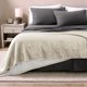 thumbnail image 2 of Manta de cama de felpa Sherpa Bare Home matrimonial/queen color ostra, 2 of 6