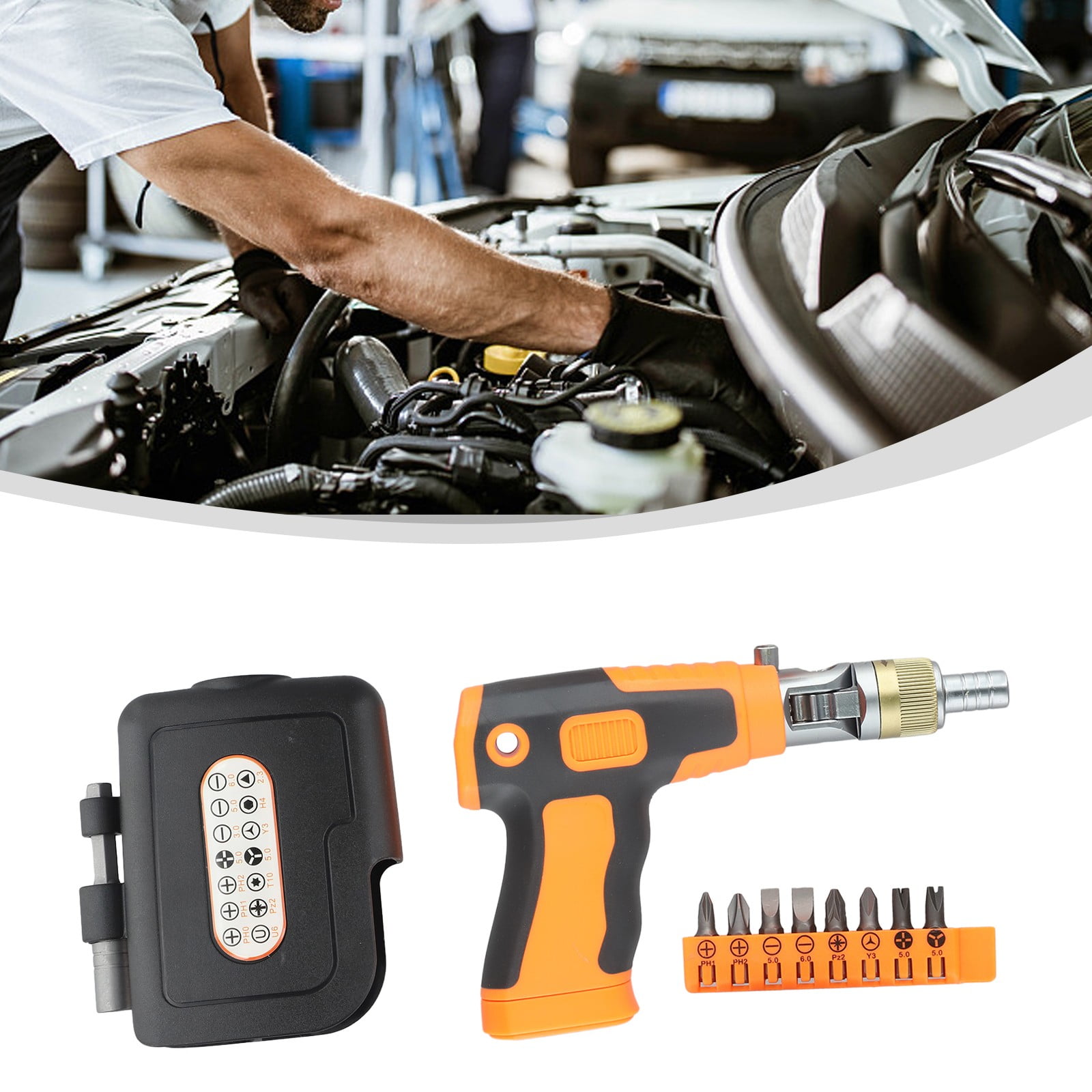 16 In1 /4 Upgraded Ratchet Screwdriver Set With Screwdriver Bit And Bit Holder Orange