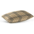 thumbnail image 5 of Tartan Brown Beige Velvet Oblong Lumbar Plush Throw Pillow Cover/Shams Cushion Case - 20x30in - Decorative Invisible Zipper Design for Couch Sofa Pillowcase Only, 5 of 5