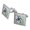 Silver, variant on Lemur Selfie Picture Square Cufflink Set - Silver or Gold