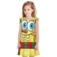 thumbnail image 1 of Yiaed SpongeBob SquarePants pour Filles Mignonnes Chemises de Nuit, Pyjamas Manches Courtes à Volants Robe de Nuit Confortable pour Tout-Petits Filles-TG, 1 of 6
