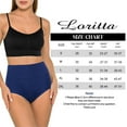 thumbnail image 5 of Loritta Underwear for Women Cotton High Waisted Briefs Full Coverage Panties for Ladies 6 Pack, Size S-2XL, 5 of 7