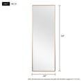 thumbnail image 6 of Neutypechic 59"x19" Full Length Floor Mirror Standing Rectangle Mirror, Gold, 6 of 9