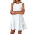 thumbnail image 5 of HAJWOH Womens White Graduation Dresses for College Elegant Grad Dress Trendy Petite Dresses Cute Wedding Guest Dresses Beach Dresses Golf Dresses White M, 5 of 5