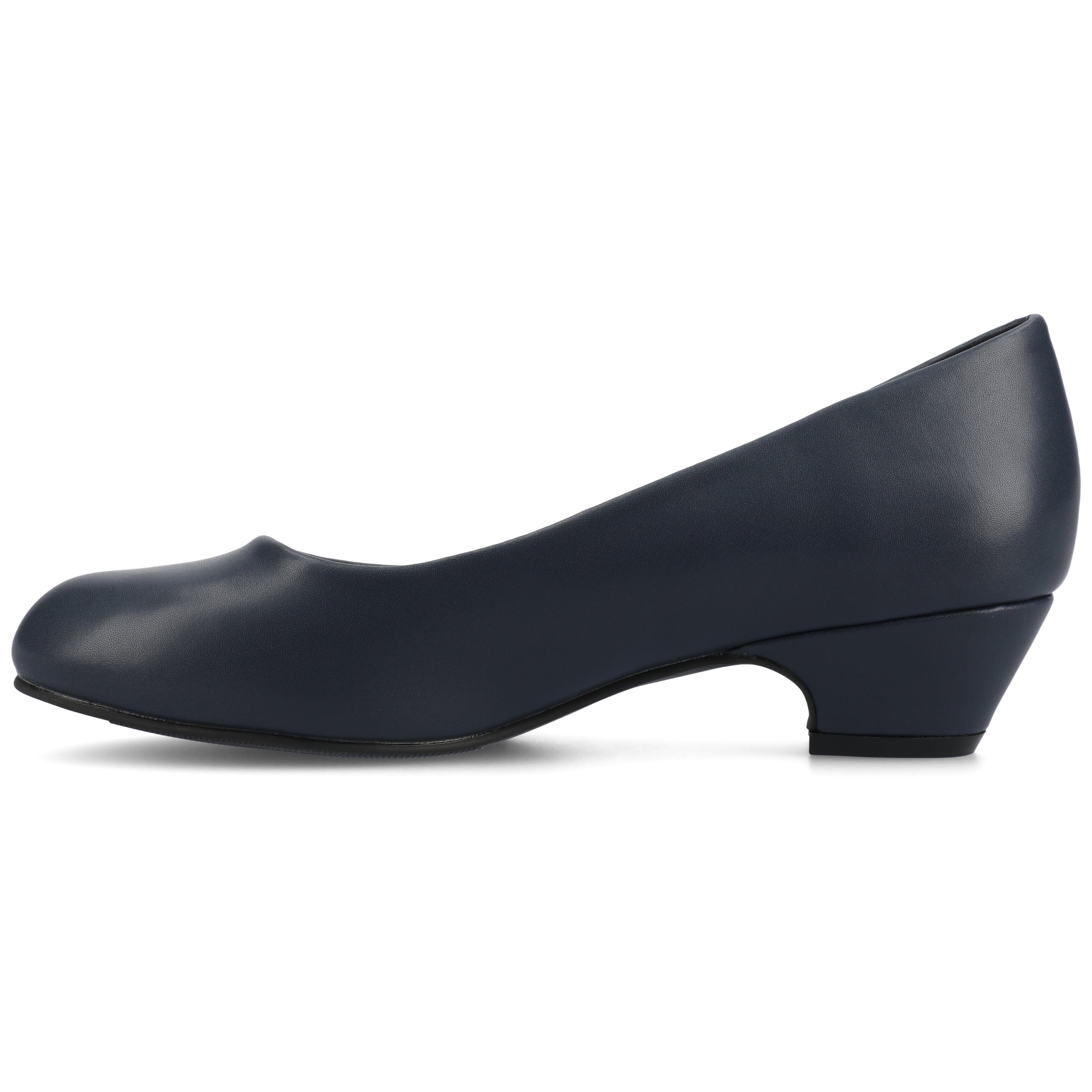 Journee Womens Saar Comfort Insole Round Toe Block Heel Pumps