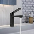 thumbnail image 4 of Lulani Yasawa Stainless Steel 1-Handle Single Hole Bathroom Faucet with Drain Assembly - Steel Black, 4 of 7
