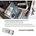 thumbnail image 4 of TOMORAL 45+5 MFD 45/5 uF ±5% 370VAC/440 Volt CBB65 Dual Run Round Capacitor for AC. for Condenser Straight Cool or AC Motor and Fan Starting or Heat Pump Air Conditioner (Universal Compatibility)), 4 of 5