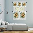 thumbnail image 6 of Summer Watercolor Sunflower Kitchen Curtains Valances and Tiers Set of 3 Yellow Retro Plant Tier Curtains and Valance with Rod Pocket for Small Windows, 27.5"x36", 6 of 9