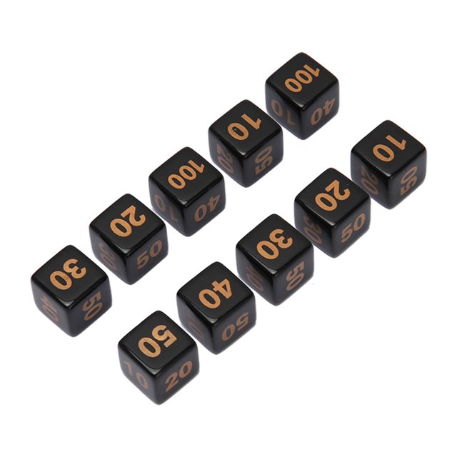 Juego de dados dados de juego de 6 caras en ángulo recto ligeros 10 piezas para educación ANGGREK Otros