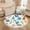 Color 2, variant on Washable Non Slip 3ft Round Rug, School Supplies Scissors Pencils Rulers Science Icons Blue Circle Area Rugs with Tassels Carpet for Nursery Bedroom Living Room Playroom Tent Rug