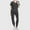 1Black, variant on Hanen Scrubs for Women Set Modern V Neck Scrub Top & Cargo Pants Nursing Scrubs with 6 Pockets