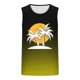 thumbnail image 4 of Camiseta sin mangas de cuello redondo para hombre, estampada, informal, deportiva, elástica, de moda, de poliéster., 4 of 4