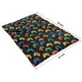 thumbnail image 4 of Multicolor Controllers Games Icons Black Pattern Blanket,Comfortable Soft Flannel Throw Blanket,All Season,Warm Lightweight Blankets for Sofa Bed Couch Living Room Chair,40"x50", 4 of 4