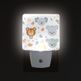 thumbnail image 3 of Cute Animal Faces Leaves LED Night Light with Smart Sensor Plug Into Wall Dusk to Dawn 2 packs, 3 of 7