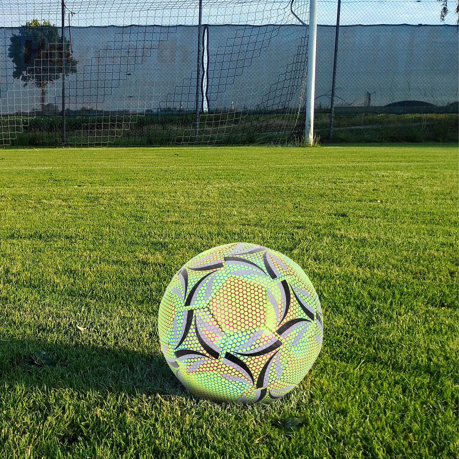 FELTECHELECTR Soccer Ball 1Set Multi Pu Glow in the Dark for Youth and Night and Training