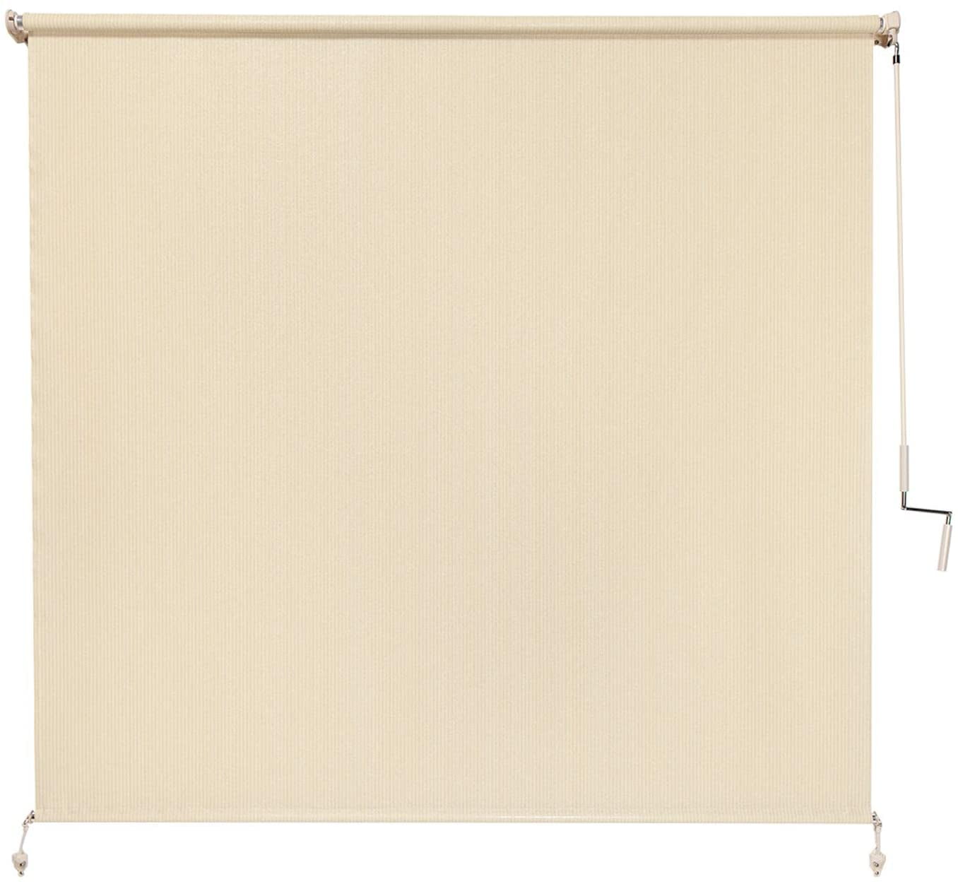 Coolaroo Exterior Roller Shade Cordless Roller Shade With 80 Uv Protection No Valance 6 W X 6 L Sesame Walmart Com