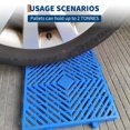 thumbnail image 5 of EcoSummer 6 Pack Interlocking Plastic Pallets 11.8"x23.6", Waterproof Drainage Floor Tiles, Non-Slip Grid Mats for Garage, Basement, Indoor Outdoor Use, Blue, 5 of 7