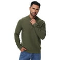 thumbnail image 6 of Weilanxin Men's Lightweight Sweater Quarter Zipper Pullover Sweaters Knitted Crew Neck Long Sleeve Waffle Casual, 6 of 9