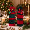 thumbnail image 4 of Clearance Under $1.59 Christmas Wine Bottle Sleeve Decoration Reusable Holiday Cover For Home Green 11.81*5.51 In, 4 of 5