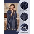 thumbnail image 4 of Kukuzhu Shawl Wraps for Women ponchos Ruana Cape Open Front Duster Cardigan Sweaters for Fall Winter, 4 of 8