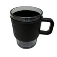 thumbnail image 2 of Juego de 4 tazas de vidrio BRANG 420 ml con cubierta y agarradera de plástico diseño moderno, 2 of 4