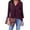 Dark Red, variant on Timeson 3/4 Sleeve Henley V Neck strectchable Tunic Blouse, Dark Red