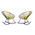 thumbnail image 3 of Costa Rocker Lounge Chair in Multicolour, Wire Lounge Chair, Plastic Lounge Chair, Beach Lounge Chair, Indoor-Outdoor Lounge Chair, Patio Lounge Chair, Weave,Rattan,Weather resistance, acapulco,Oval L, 3 of 3