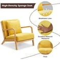 thumbnail image 5 of YODOLLA Mid-Century Accent Chair Living Room Arm Chair, Yellow, 5 of 8