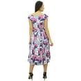 thumbnail image 6 of Bimba Women's Newspaper Print Asymmetrical Shift Dress Boat Neck Dress, 6 of 8