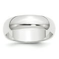 thumbnail image 1 of Platinum 6mm Half-Round Featherweight Band - Size 4.5, 1 of 2