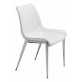 thumbnail image 3 of Magnus Dining Chair (Set of 2) White & Silver, 3 of 9