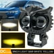 thumbnail image 3 of Luces antiniebla LED para motocicleta, 90 W, ámbar B y blanco, proyector auxiliar, luces LED, superbrillantes, impermeables, lámpara antiniebla para coche, motocicleta, bicicleta, SUV, tractor, estilo búho Rojo Verde, 3 of 5