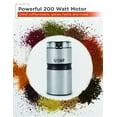 thumbnail image 2 of Commercial Chef Electric Coffee Grinder, Brushed Stainless Steel Texture and Transparent Lid, 2 of 5