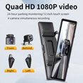 thumbnail image 4 of Keyboarant ABS Car 4CH Dash Cam Car Dvr Dash Cam AHD Front Rear Sides View Camera W/DVR Recording G-sensor, 4 of 6